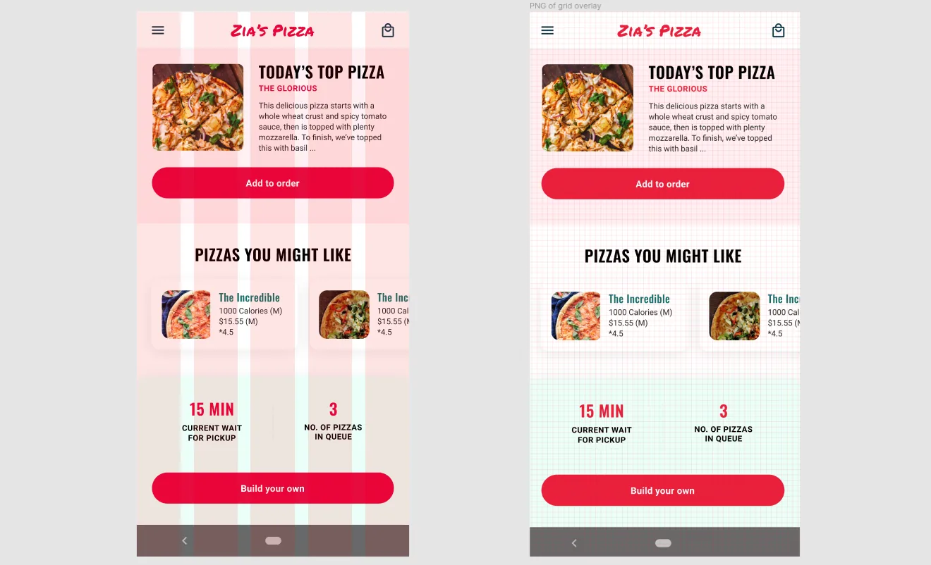 Mockup على شبكة الأعمدة: كل العناصر تبدأ وتنتهي عند حدودها
